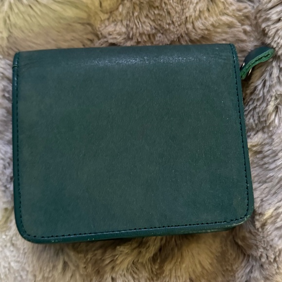 Givenchy Green Wallet with Textured Fabric and LIFE Embellishments GUC - Picture 2 of 4